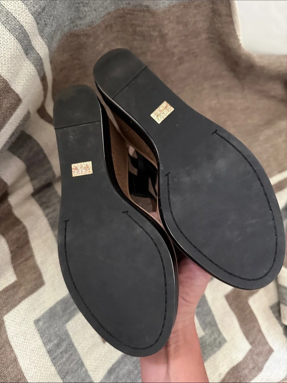Black Wedge Sandals with Cork Platform - Women's - Louise et Cie